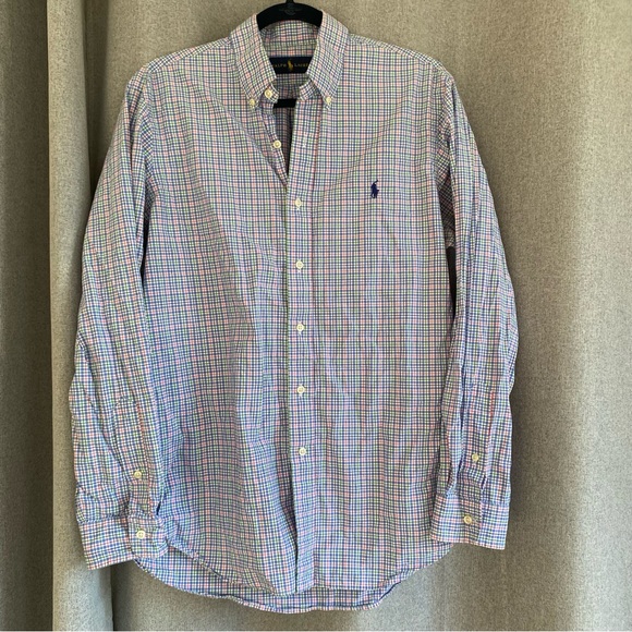 Ralph Lauren Other - Ralph Lauren Men's Blue and Red Striped Button Down Shirt size Large